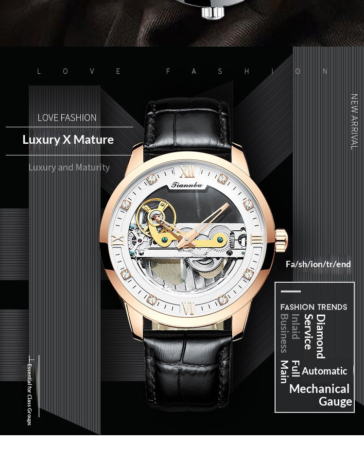 LIANNDU Automatik Mechanikuhr Herren – Elegante Mechanik für Business und Smart-Casual