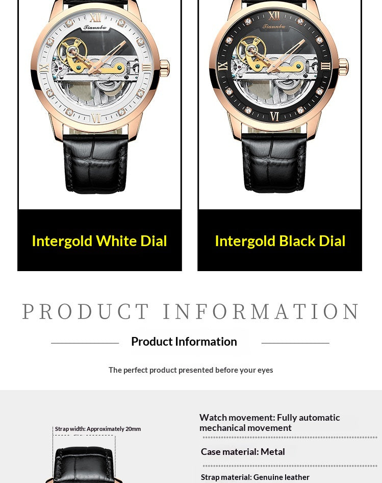 LIANNDU Automatik Mechanikuhr Herren – Elegante Mechanik für Business und Smart-Casual