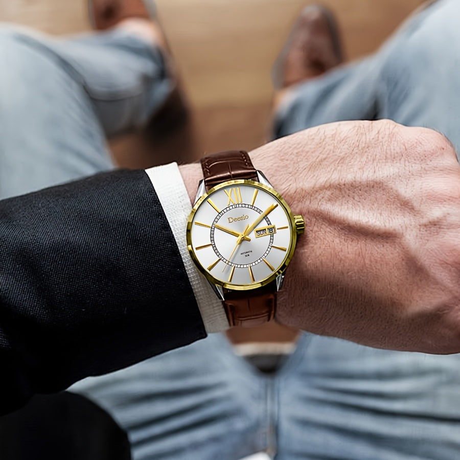 Lässige Herren-Quarzuhr – Klassisches Design mit praktischer Funktionalität