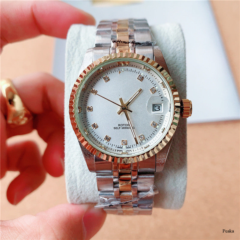 Mechanische Herrenuhr – Klassischer Stil mit Kalender- und 24-Stunden-Funktion