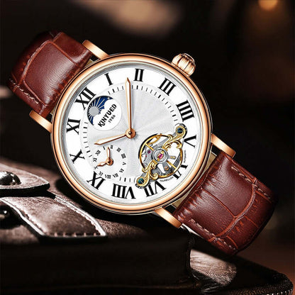 KINYUED Tourbillon Automatikuhr Herren – Elegante Mechanik für Business und Stil