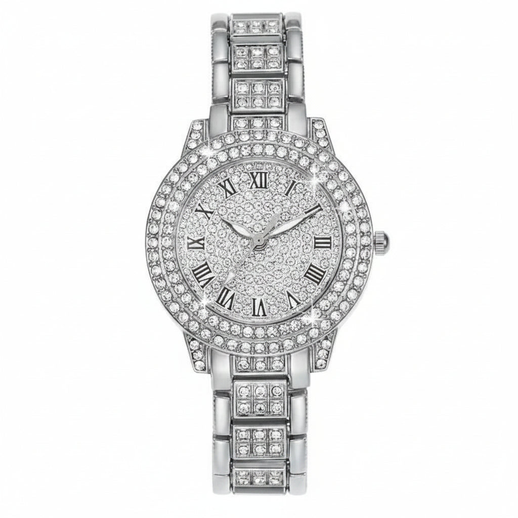 Quarz Digital Roman Diamond Uhr – trifft moderne Funktionalität