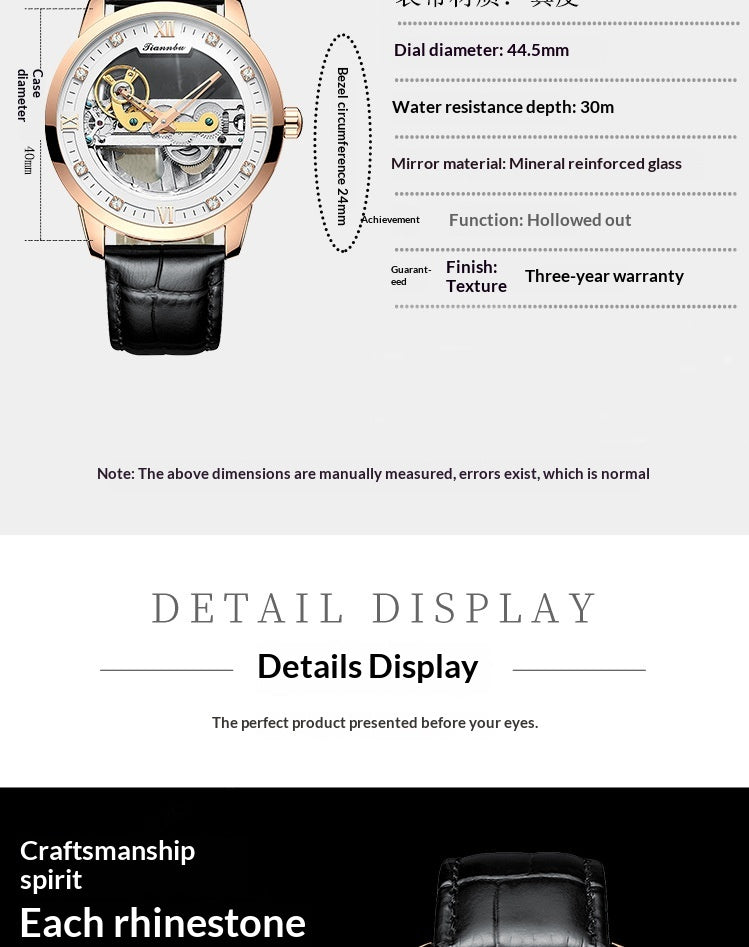 LIANNDU Automatik Mechanikuhr Herren – Elegante Mechanik für Business und Smart-Casual