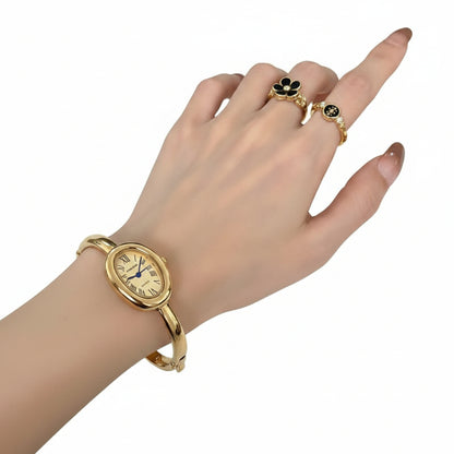 Oval Roman-SUNLIFEX Armbanduhr – Vintage-Eleganz mit zeitlosem Charme