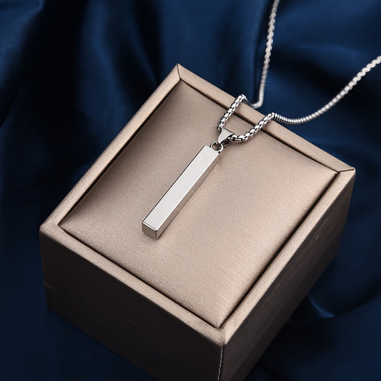 High Quality Stainless Steel Square Pendant Necklace