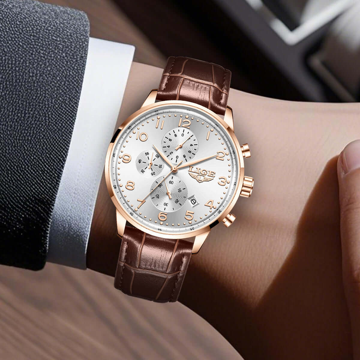 LIGE Mechanikuhr Herren – Zeitlose Eleganz mit klassischer Uhrmacherkunst