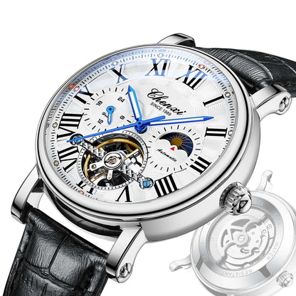 LHENXI Hochwertige Automatikuhr Herren – Business-Eleganz mit markanter Präsenz