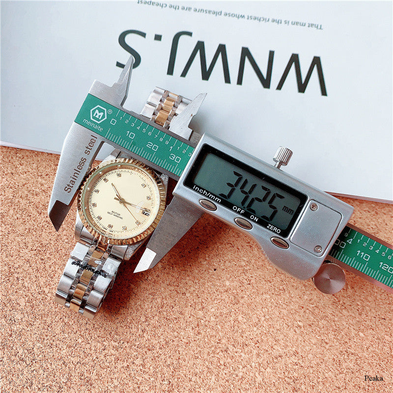 Mechanische Herrenuhr – Klassischer Stil mit Kalender- und 24-Stunden-Funktion