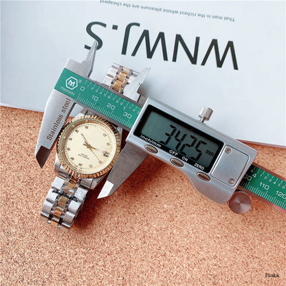 Mechanische Herrenuhr – Klassischer Stil mit Kalender- und 24-Stunden-Funktion