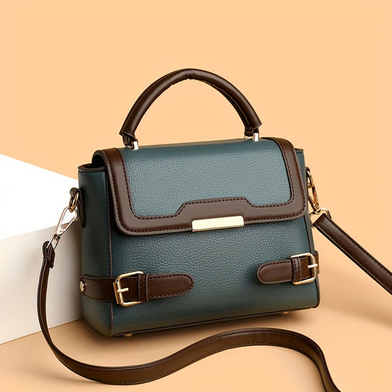 (Versatile Fashion) Stylish Two-tone Shoulder Bag