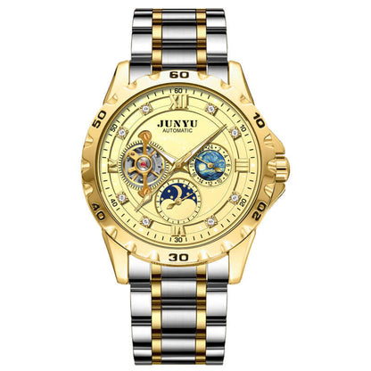 JUNYU Wasserdichte Mechanikuhr Herren – Eleganz mit markanter Ausstrahlung