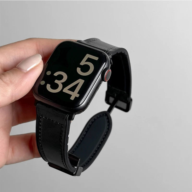 Leather+Silicone Strap For  Watch