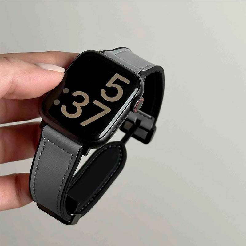 Leather+Silicone Strap For  Watch