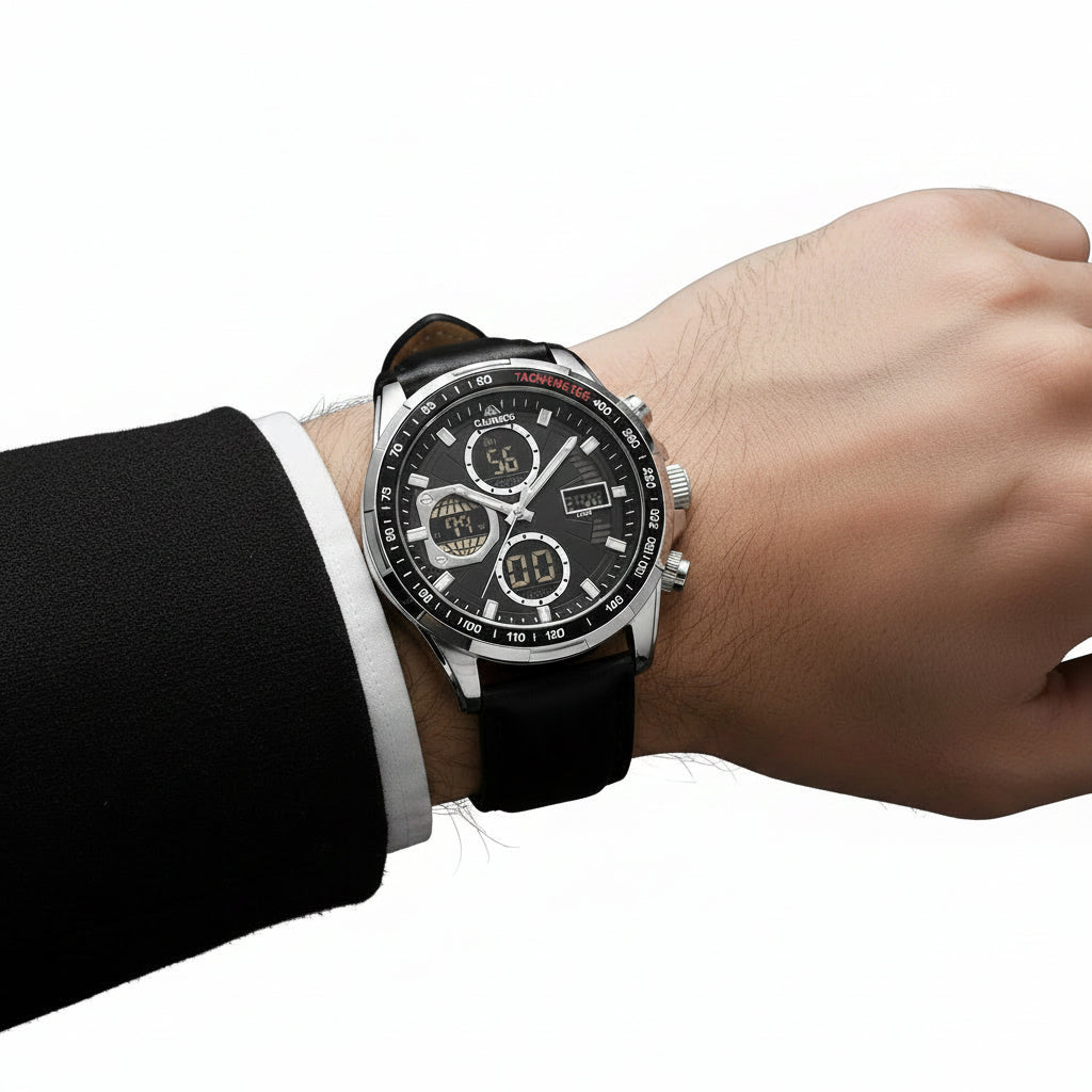 CAINUOS Quarz-Digitaluhr – Moderne Funktionalität mit stilvollem Design