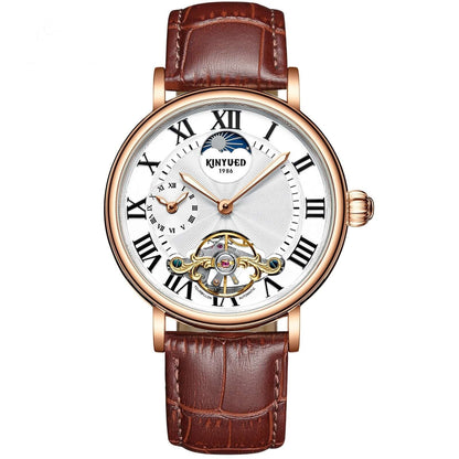 KINYUED Tourbillon Automatikuhr Herren – Elegante Mechanik für Business und Stil