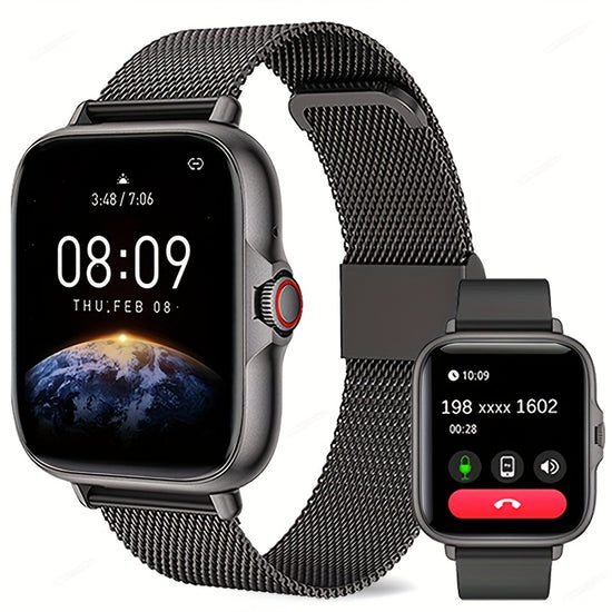 Smartwatch with Stainless Steel Band