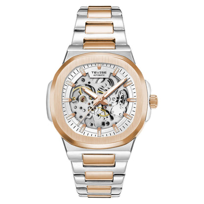 TEVISE Wasserdichte Mechanikuhr Herren T01B – Stilvolle Eleganz mit mechanischer Präzision
