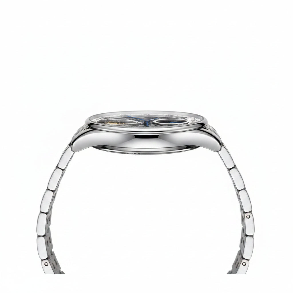 RAKSADUKE Herrenuhr mit Edelstahlarmband – Luxuriöse Skelett-Ästhetik mit markantem Stil