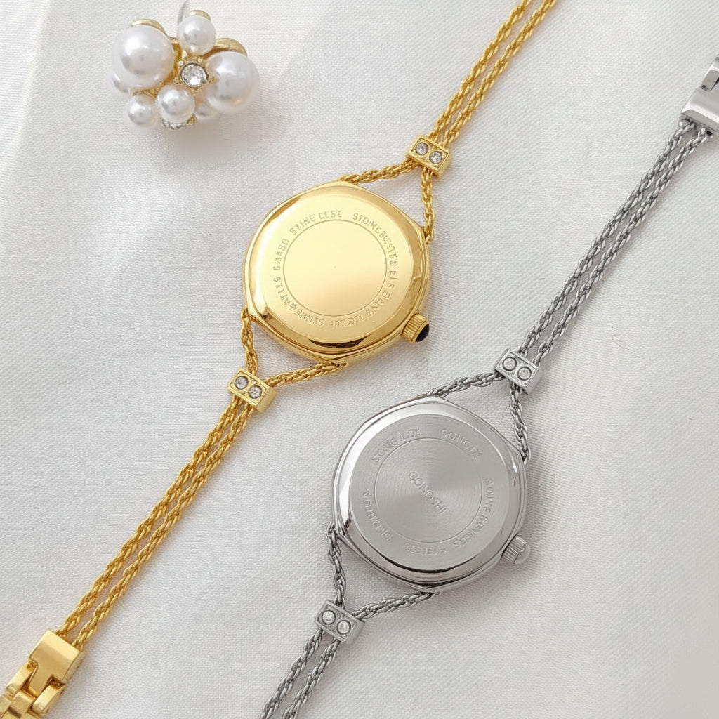 GONGSHI Quarzuhr – Zarte Eleganz im minimalistischen Mori-Stil