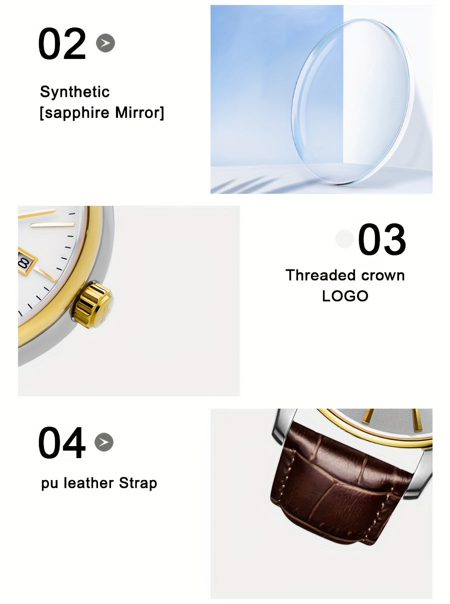 Lässige Herren-Quarzuhr – Klassisches Design mit praktischer Funktionalität